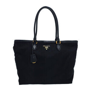 Prada Tessuto Vela Tote Shoulder Bag Black